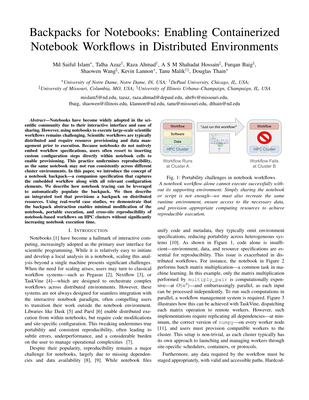 Backpacks for Notebooks: Enabling Containerized Notebook Workflows in Distributed Environments